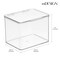 mDesign Plastic Home Office Storage Organizer Box with Hinged Lid